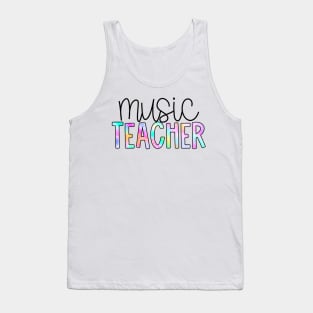 Music Teacher Pastel Neon Tank Top